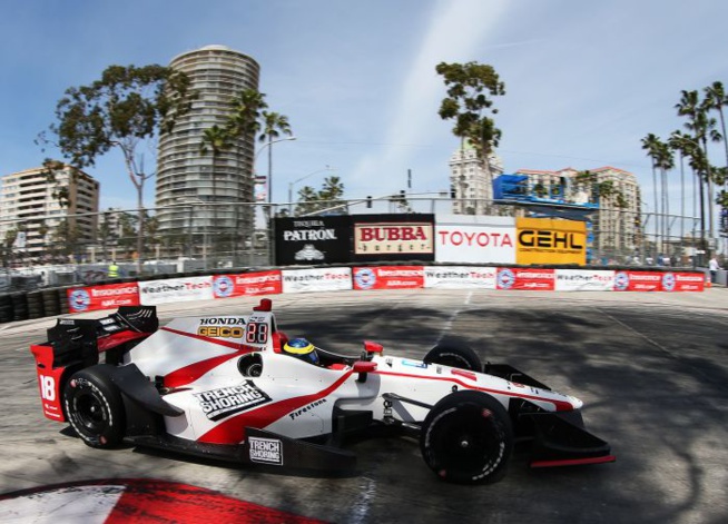 Bourdais dans les rues de Long Beach Bourdais dans les rues de Long Beach