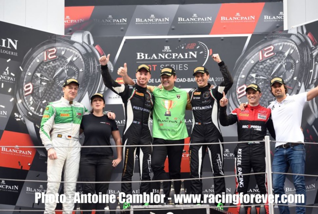 Le podium final de la Blancpain GT Series Le podium final de la Blancpain GT Series