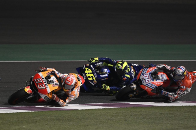 Dovizioso, Marquez et Rossi au top au Qatar (Photo Honda Pro Racing) Dovizioso, Marquez et Rossi au top au Qatar (Photo Honda Pro Racing)