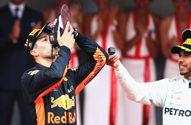 Une victoire avec un gout spécial pour Ricciardo (Photo Getty Images - Red Bull pool content)