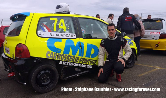 Nico Labat-Camy sur le pré-grille de Nogaro