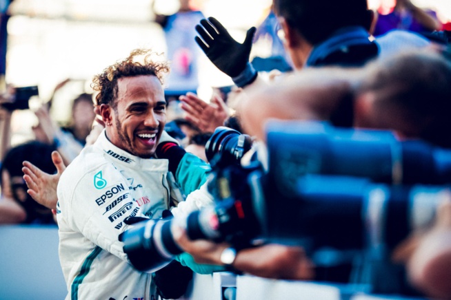 La délivrance pour Lewis Hamilton champion du monde pour la 5e fois La délivrance pour Lewis Hamilton champion du monde pour la 5e fois