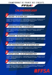 Championnat de France FFSA des circuits 2019