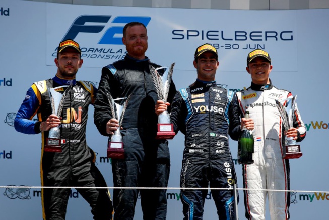 Le podium de la course sprint Le podium de la course sprint