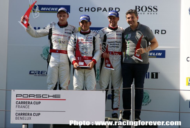 Le podium de la course 1 avec Güven devant Latorre et Ledogar Le podium de la course 1 avec Güven devant Latorre et Ledogar