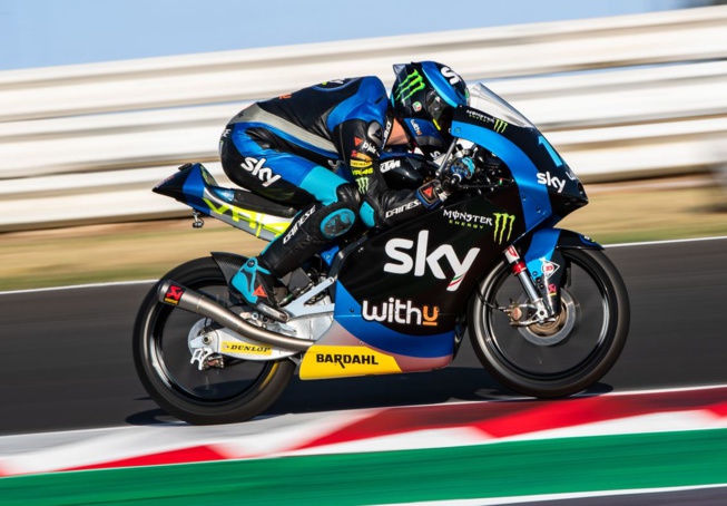 Celestino Vietti a mené une grande partie de la course ( Polarity Photo) Celestino Vietti a mené une grande partie de la course ( Polarity Photo)