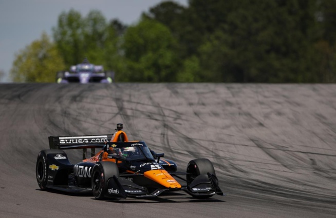 C’est en Indycar que l’on trouve une McLaren en pole – © NTT Indycar C’est en Indycar que l’on trouve une McLaren en pole – © NTT Indycar