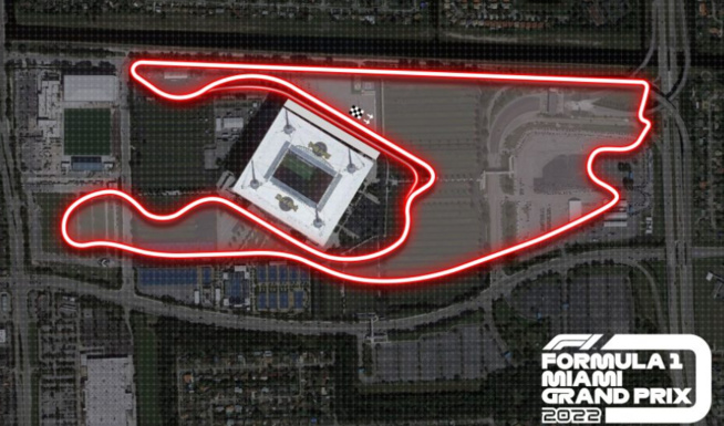 Le futur tracé autour du stadium – © F1.com Le futur tracé autour du stadium – © F1.com