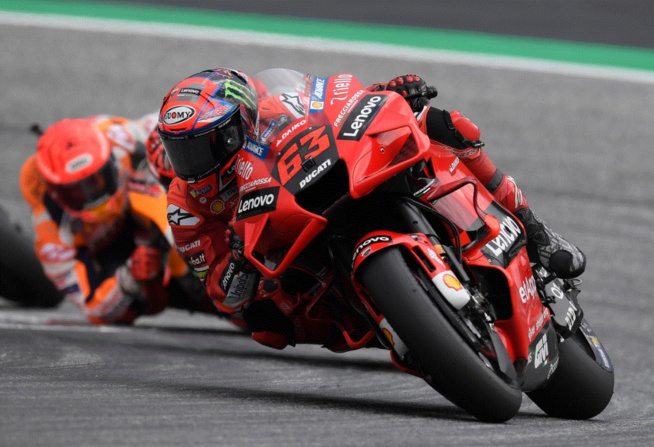 La victoire n'était pas si loin pour Bagnaia La victoire n'était pas si loin pour Bagnaia