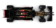 La Lotus E22 vue de haut : © Lotus F1 Team