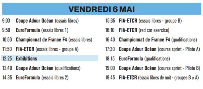 Grand prix de Pau : Les horaires Grand prix de Pau : Les horaires