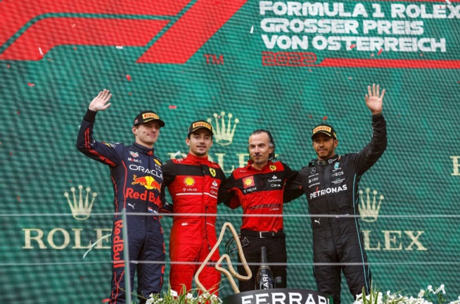 Leclerc retrouve la plus haute marche du podium © Ferrari