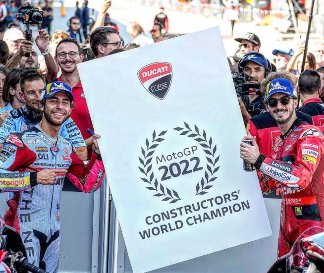 Ducati remporte le titre constructeur après un doublé à Aragon Ducati remporte le titre constructeur après un doublé à Aragon