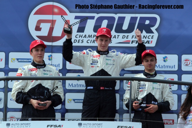 Le premier podium du week end