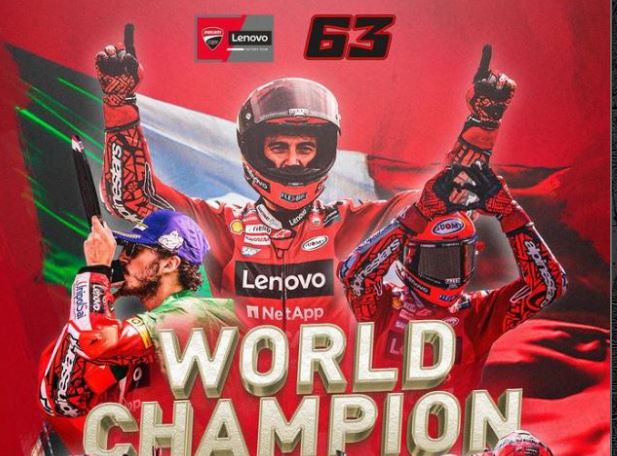 Bagnaia remporte son premier titre mondial avec Ducati (Photo Ducati)