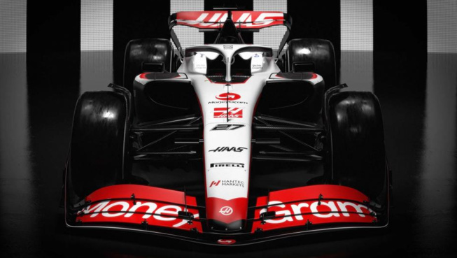 La nouvelle livrée sur un rendu 3D © MoneyGram Haas F1 Team La nouvelle livrée sur un rendu 3D © MoneyGram Haas F1 Team