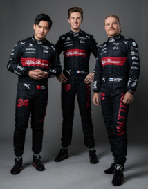 Zhou, Pouchaire et Bottas © Alfa-Roméo F1 Team Stake