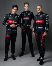 Zhou, Pouchaire et Bottas © Alfa-Roméo F1 Team Stake Zhou, Pouchaire et Bottas © Alfa-Roméo F1 Team Stake