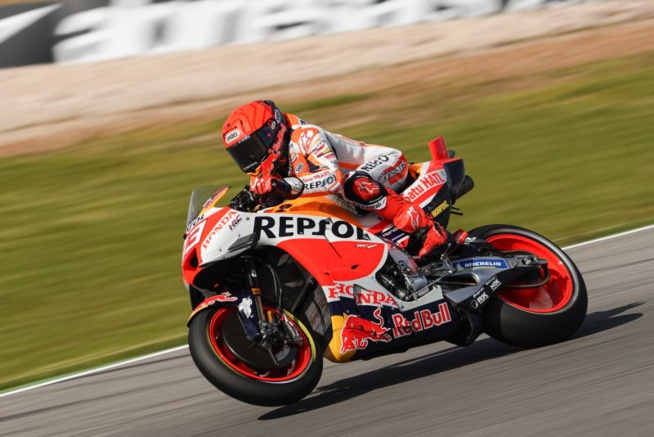 L'habille Marc Marquez en pole position malgré une Honda en difficulté