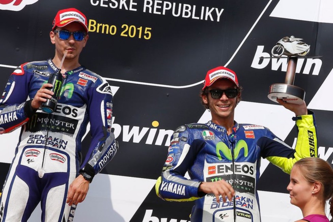 Lorenzo et Valentino sont à égalité de points après Brno Lorenzo et Valentino sont à égalité de points après Brno