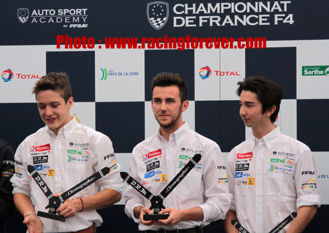 Le podium final du championnat