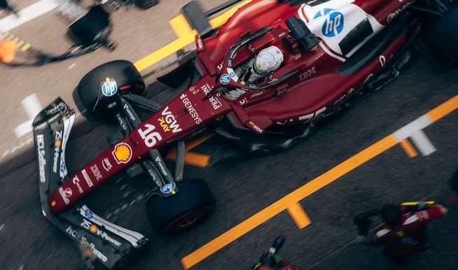 Stratégie payante pour Lerclerc (Photo Ferrari) Stratégie payante pour Lerclerc (Photo Ferrari)