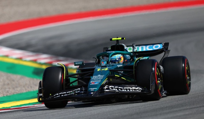 Dur labeur pour marquer des points pour Alonso (Photo Aston Martin) Dur labeur pour marquer des points pour Alonso (Photo Aston Martin)