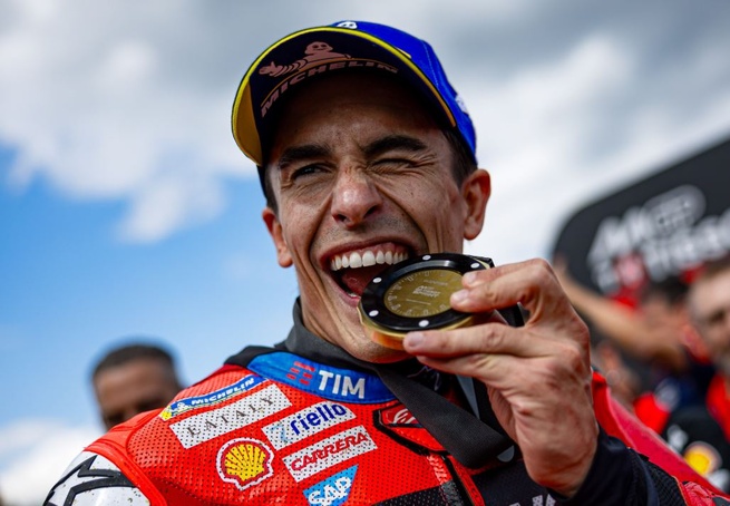 Même dans la difficulté, Marc Marquez mort le MotoGp à pleines dents (Photo Ducati) Même dans la difficulté, Marc Marquez mort le MotoGp à pleines dents (Photo Ducati)