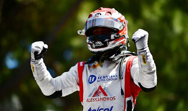 Leon vainqueur dans la principauté © FIA F2 Leon vainqueur dans la principauté © FIA F2