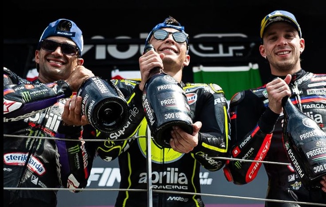 Aprilia en force sur le podium