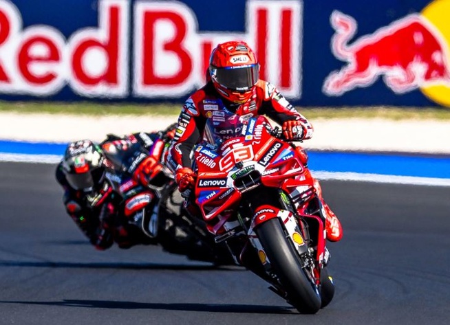 Marc Marquez devance encore Bezzecchi (Photo Ducati)