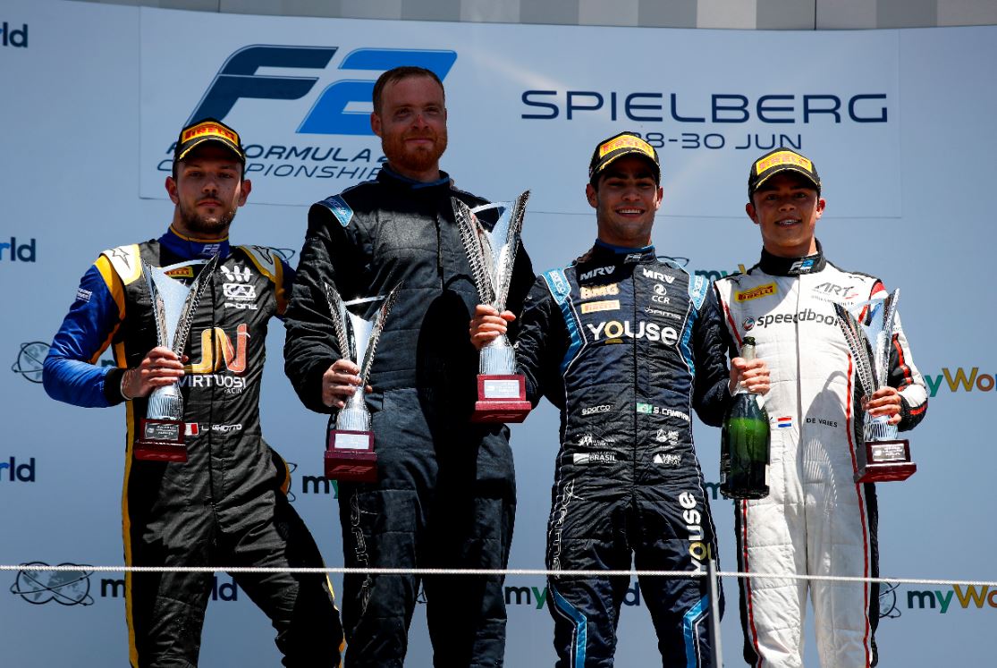 Le podium de la course sprint Le podium de la course sprint