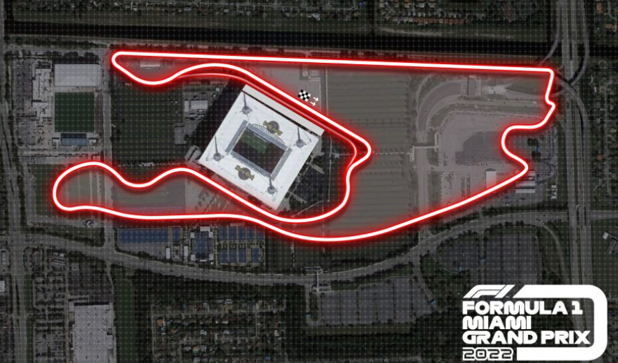Le futur tracé autour du stadium – © F1.com