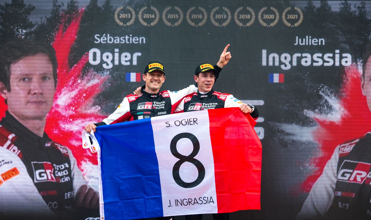 Le grand 8 pour Ogier et Ingrassia (Jaanus Ree / Red Bull Content Pool) Le grand 8 pour Ogier et Ingrassia (Jaanus Ree / Red Bull Content Pool)