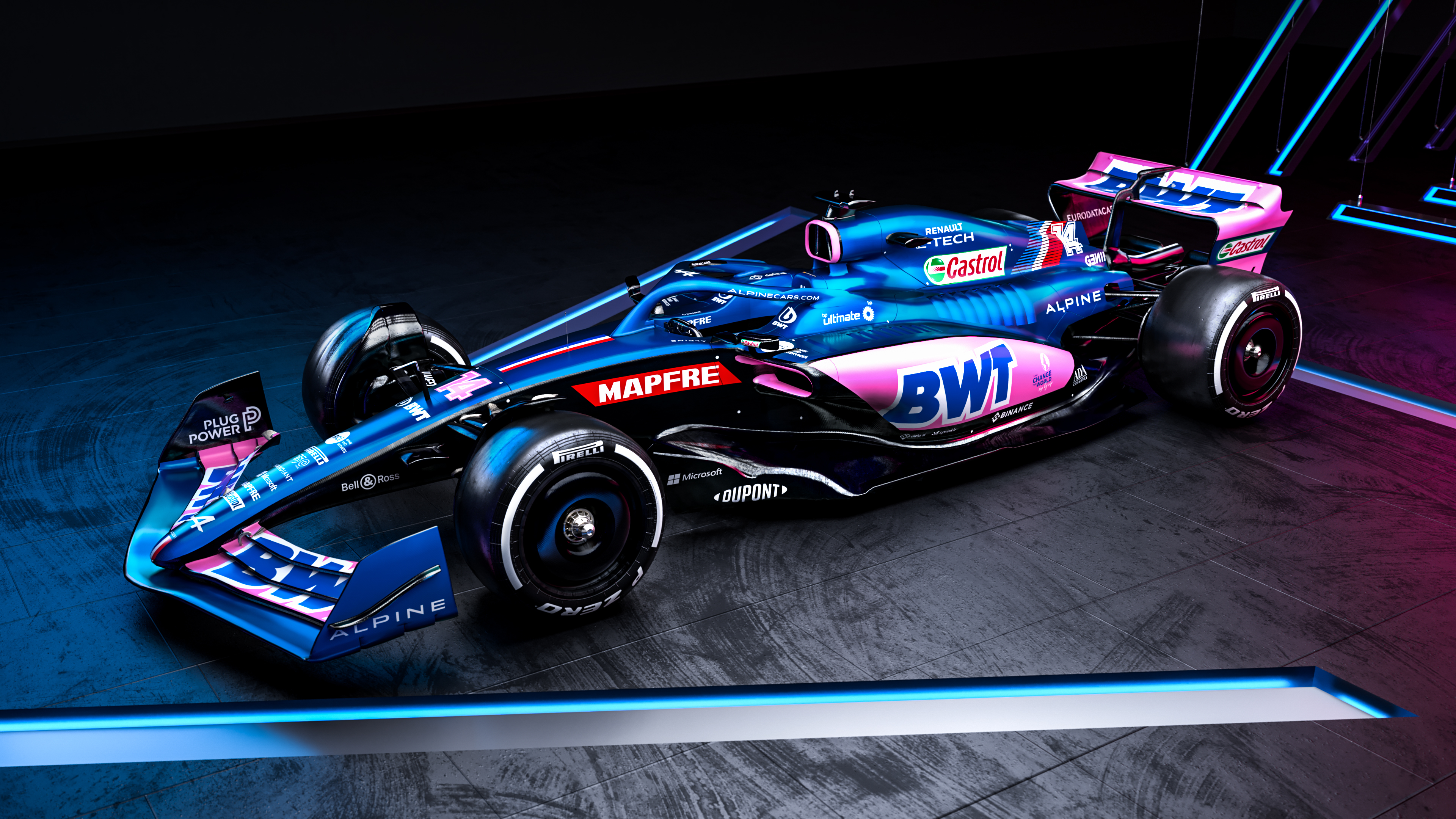 Un mélange de bleu et de rose © BWT Alpine F1 Team
