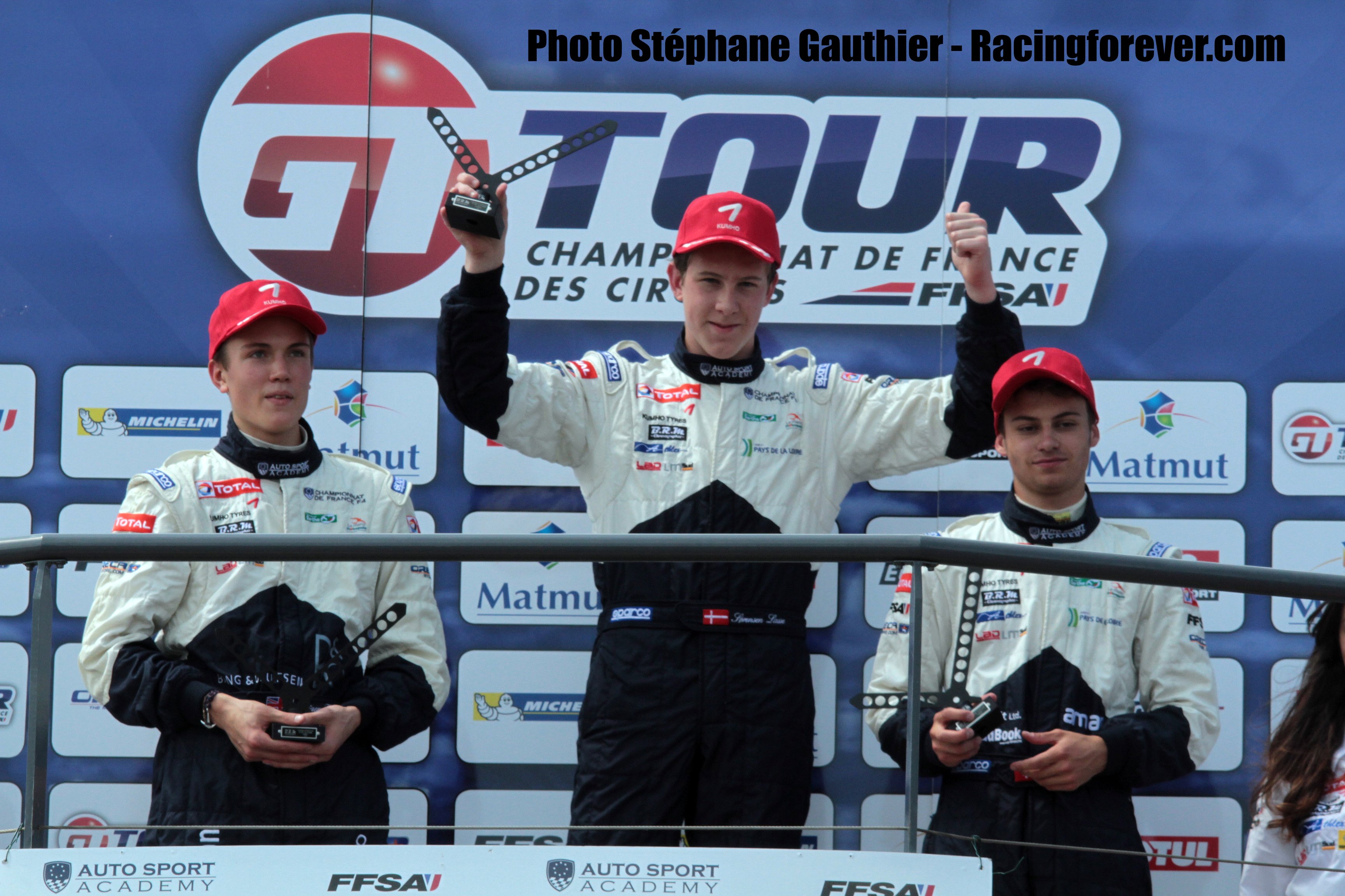 Le premier podium du week end