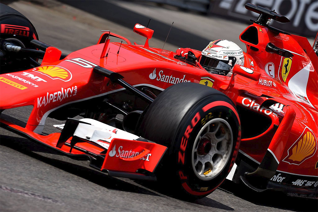 Vettel sur le podium : © Ferrari S.p.A