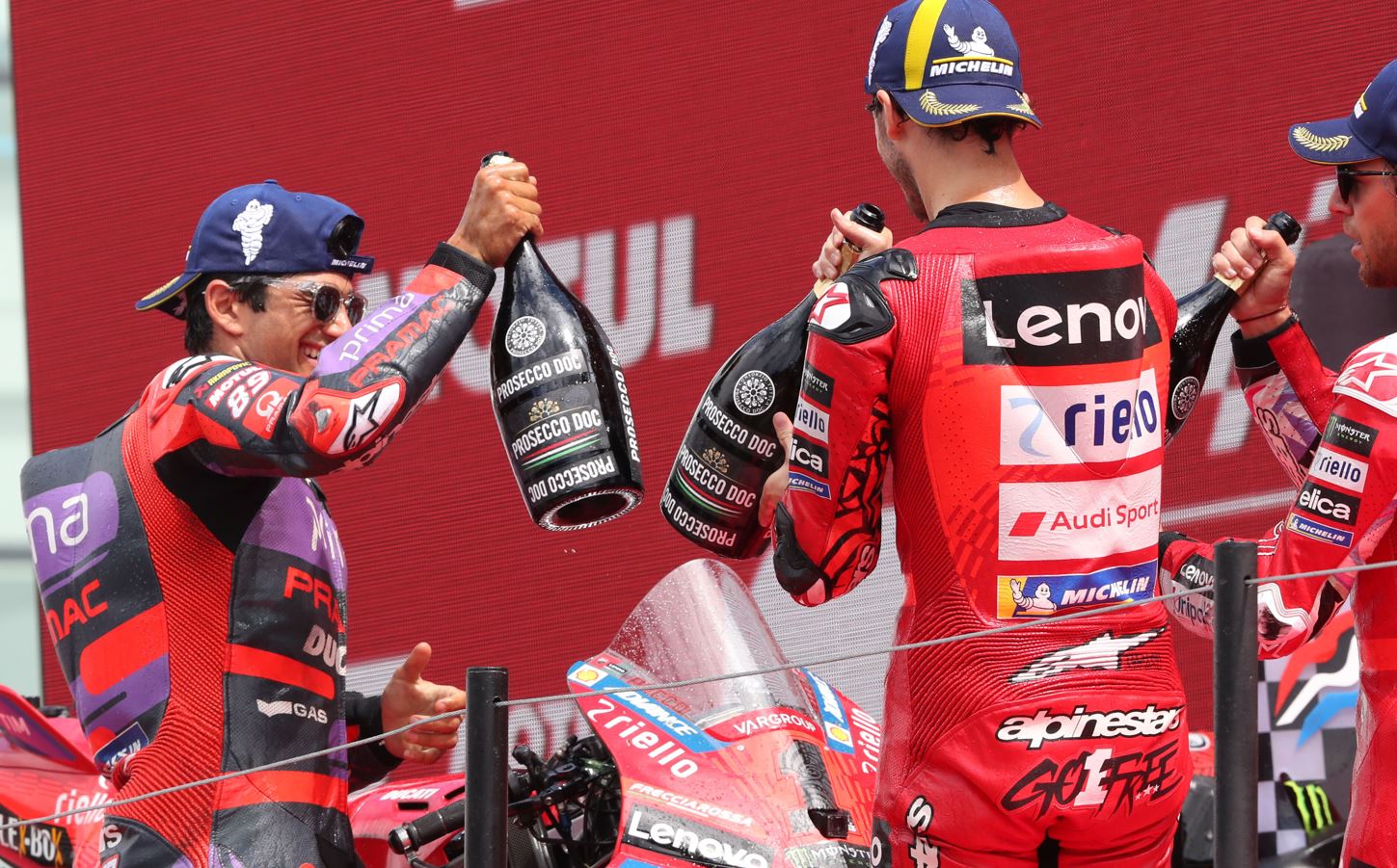Le podium Ducati (Photo Gold & Goose Red Bull Content pool)