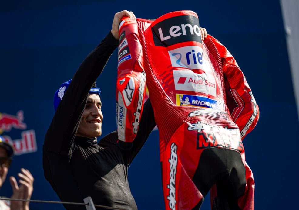 La réponse de Marc Marquez aux italiens ! (Photo Ducati) La réponse de Marc Marquez aux italiens ! (Photo Ducati)