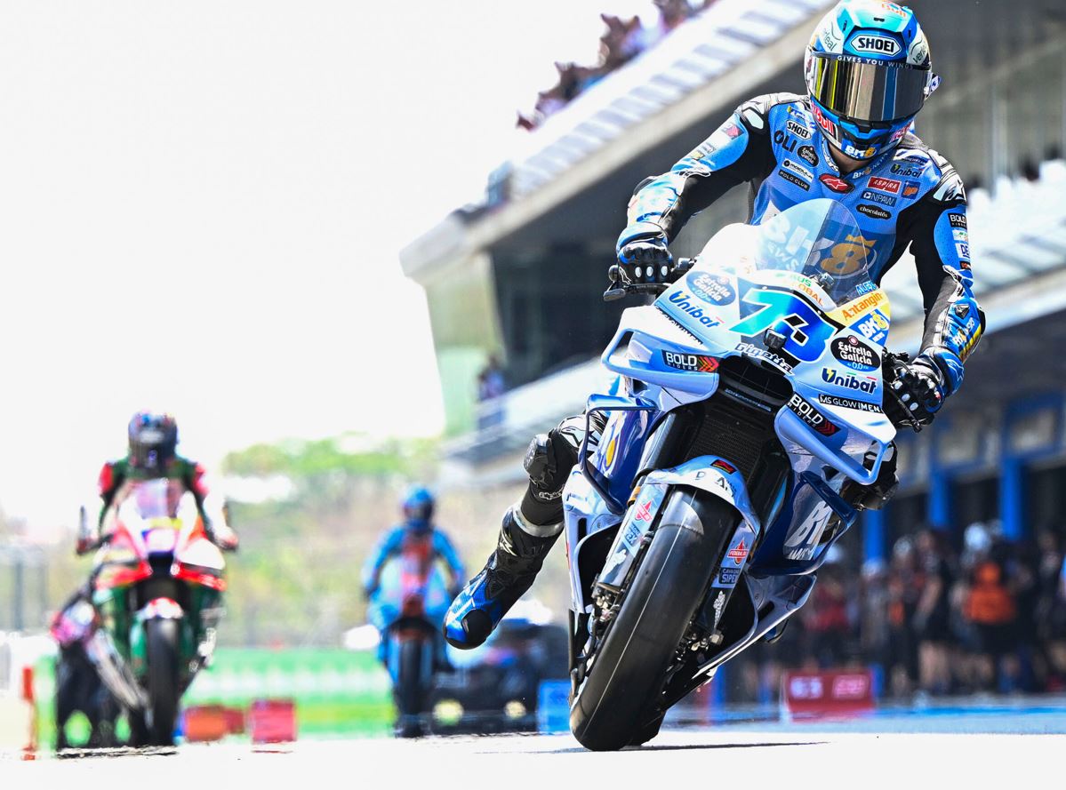 Alex Marquez passe à côté d'un résultat (Gold&Goose RedBull Content pool)